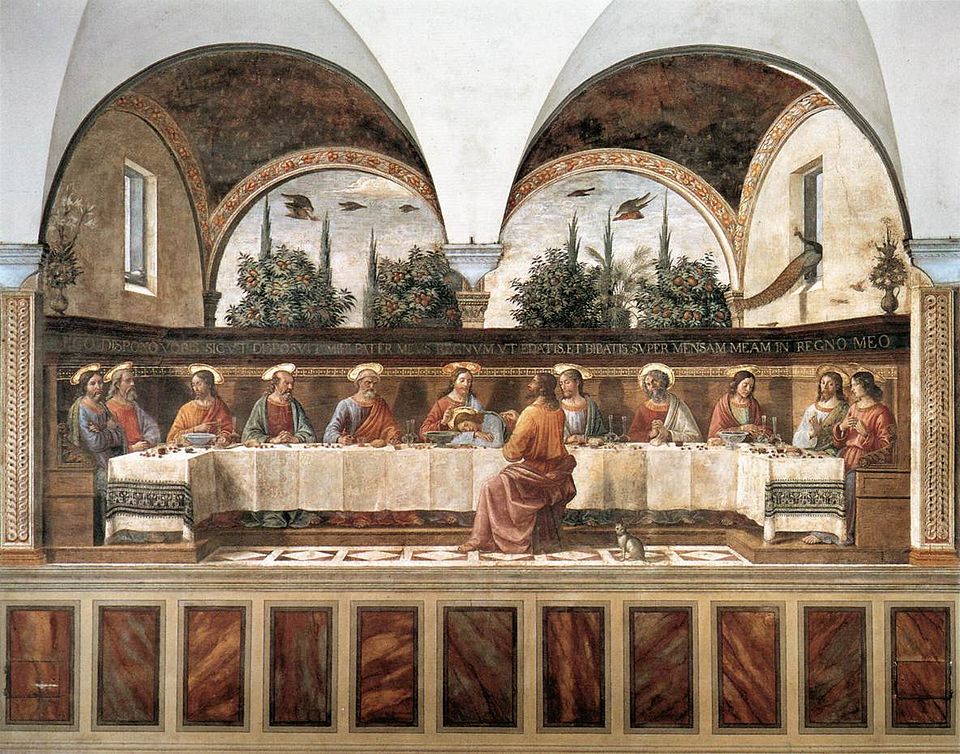 Domenico Ghirlandaio — Son Akşam Yemeği / Last Supper, yaklaşık 1480’ler, fresk.
