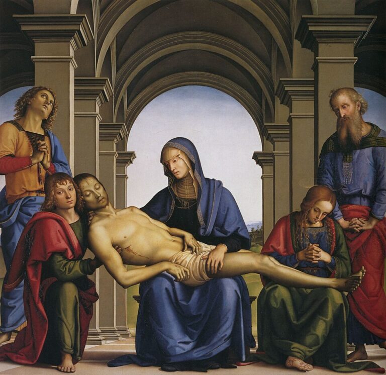 Pietro Perugino, Pietà / Pietà, 15. yüzyıl sonu, ahşap pano üzerine resim.