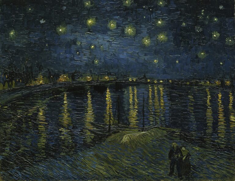 Vincent van Gogh, Rhône Üzerinde Yıldızlı Gece / Starry Night Over the Rhône, 1888, yağlıboya.