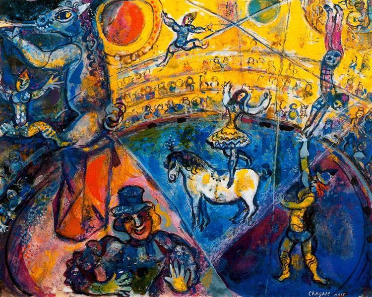Marc Chagall, Sirk / The Circus, 1964, yağlıboya. Marc Chagall, Sirk / The Circus, 1964, yağlıboya.