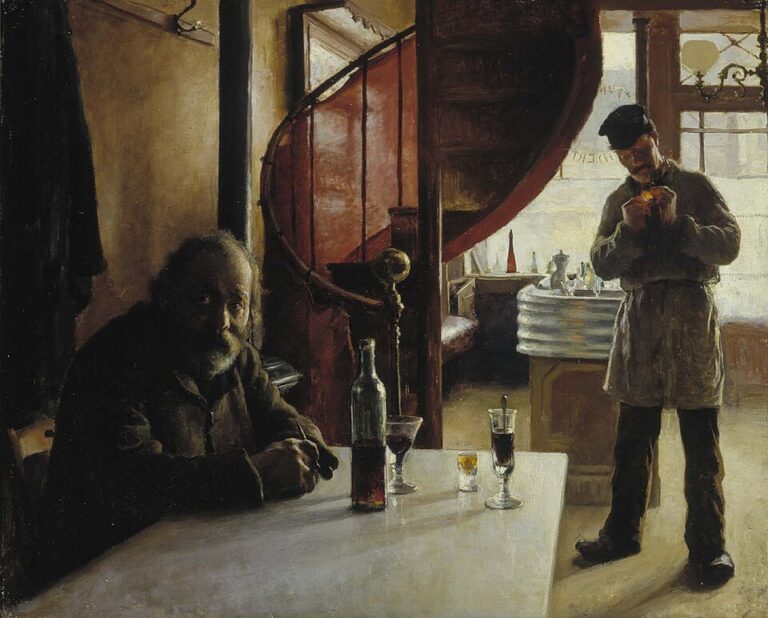 Eero Järnefelt, Fransız Şarap Bar’ı — French Wine Bar, tuval üzerine yağlıboya.