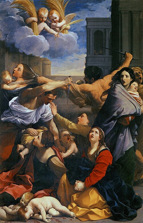 Guido Reni, Masumların Katli / The Massacre of the Innocents, 17. yüzyıl başları, yağlıboya. Guido Reni, Masumların Katli / The Massacre of the Innocents, 17. yüzyıl başları, yağlıboya.