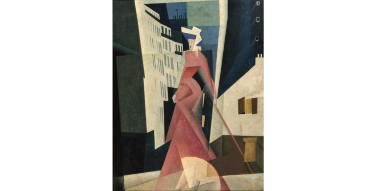 Lyonel Feininger, Eflatunlu Kadın / Woman in Mauve, 1922, yağlıboya.