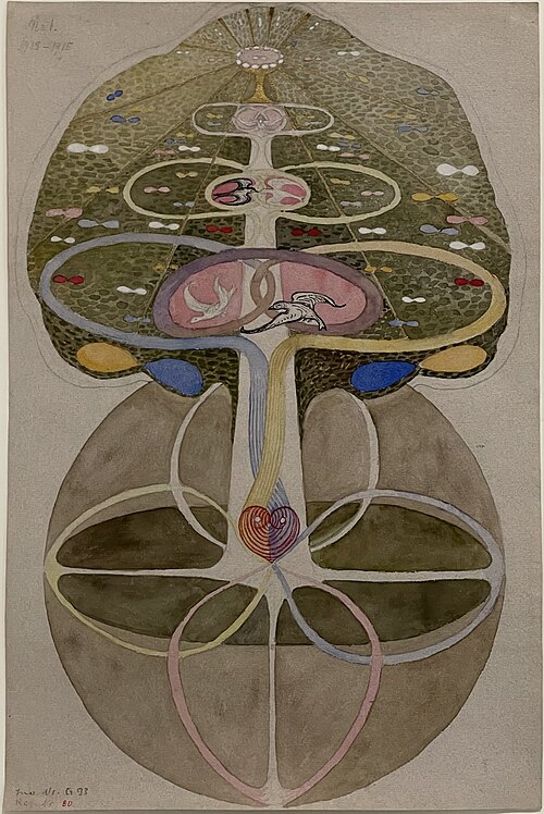 Hilma af Klint, Bilgi Ağacı No. 1 / Tree of Knowledge No. 1, 1913–1915.