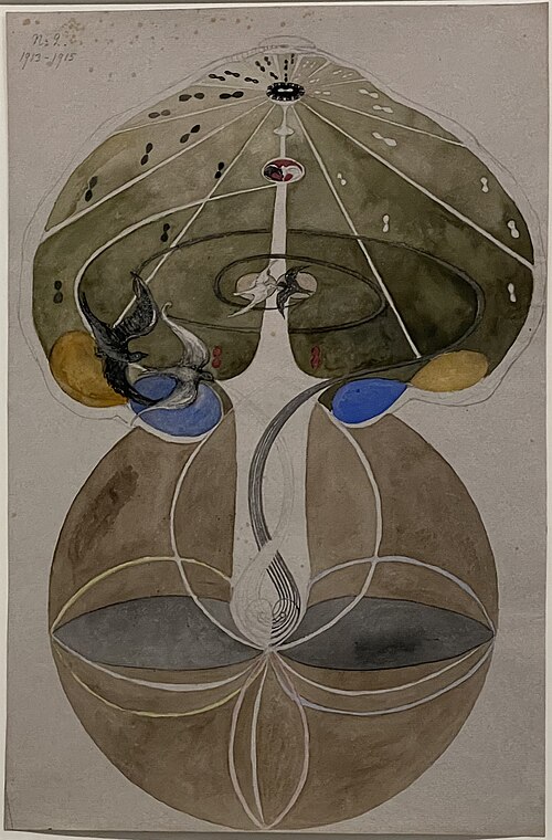 Hilma af Klint, Bilgi Ağacı No. 2 / Tree of Knowledge No. 2, 1913–1915 Hilma af Klint, Bilgi Ağacı No. 2 / Tree of Knowledge No. 2, 1913–1915