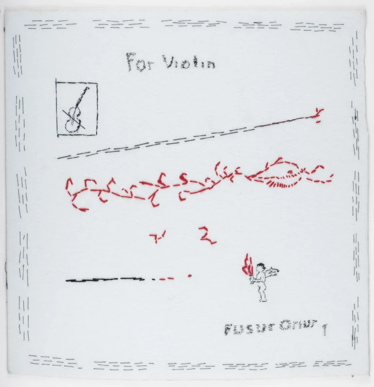 Keman İçin / For Violin — Füsun Onur (2019) Füsun Onur, For Violin, 2019, keçe üzerine nakış.
