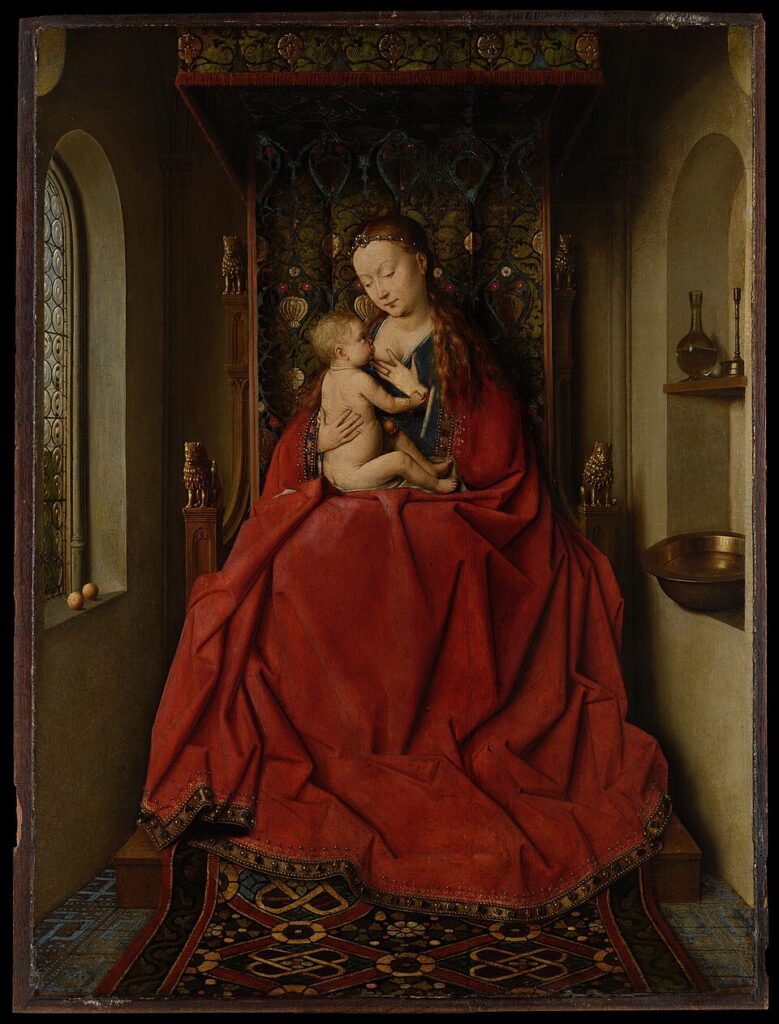 Jan van Eyck, Lucca Madonna / Lucca Madonnası, c. 1436, ahşap panel üzerine yağlıboya. Jan van Eyck, Lucca Madonna / Lucca Madonnası, c. 1436, ahşap panel üzerine yağlıboya.