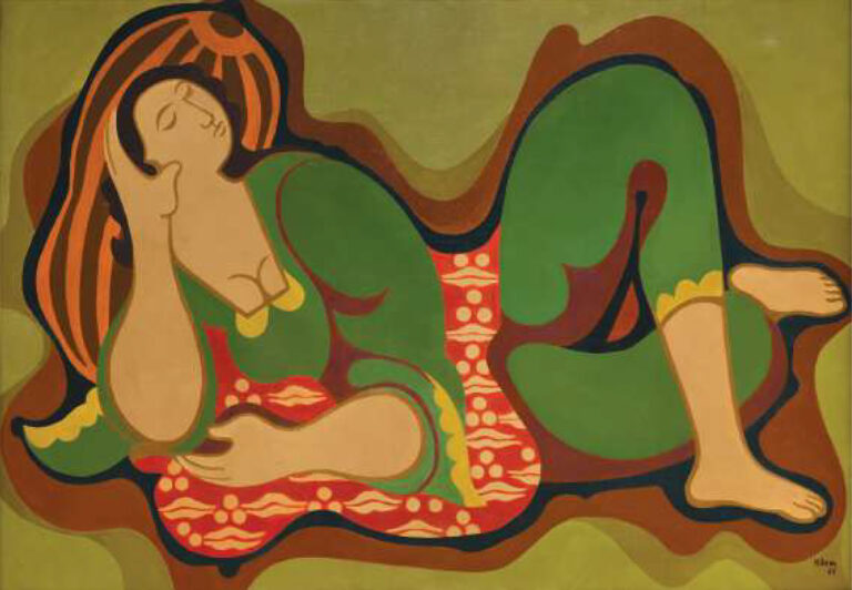 Nurullah Berk, Odalık / Odalisque, tuval üzerine yağlıboya.