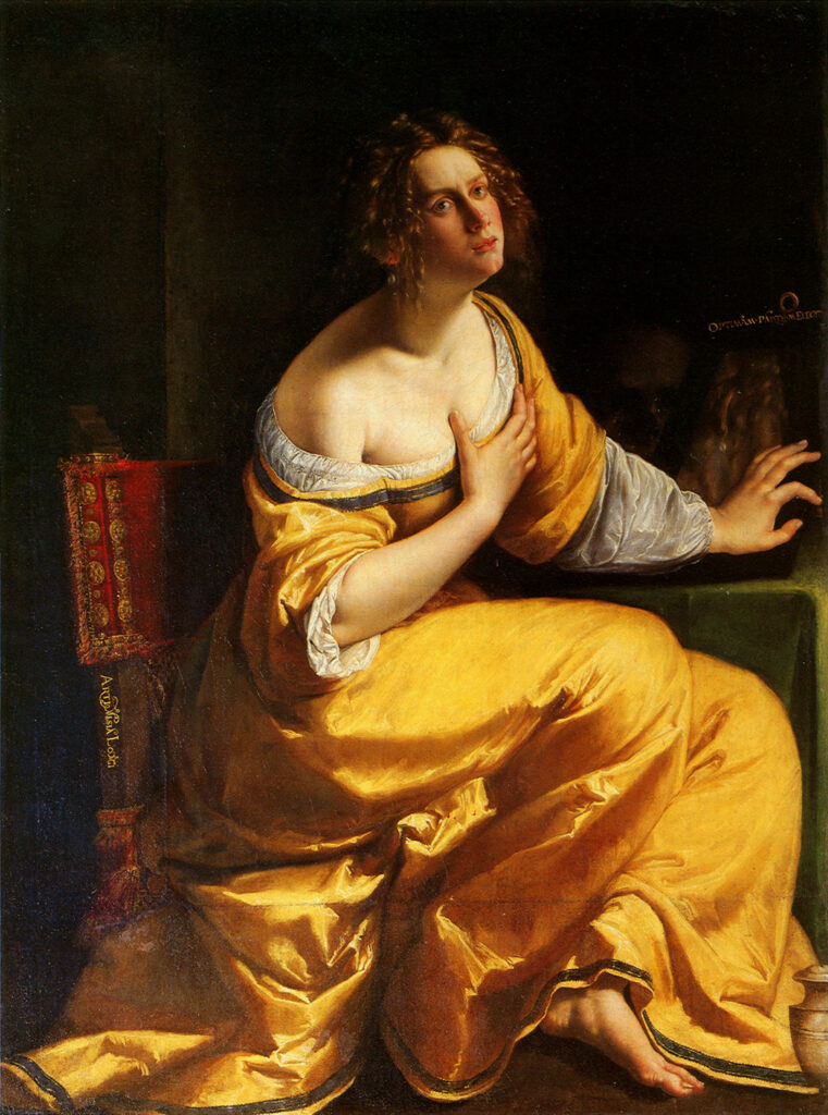 Penitent Mary Magdalene / Tövbekâr Mecdelli Meryem — Artemisia Gentileschi Artemisia Gentileschi Mary Magdalene Pitti filomythos