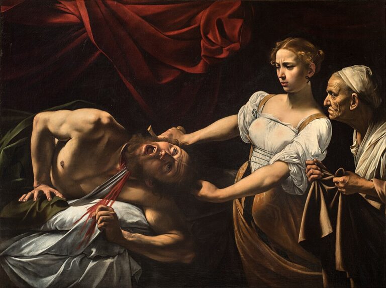 Judith Holofernes’in Başını Keserken / Judith Beheading Holofernes — Caravaggio Caravaggio, Judith Beheading Holofernes / Judith Holofernes’in Başını Keserken, yaklaşık 1598–1599, tuval üzerine yağlı boya.