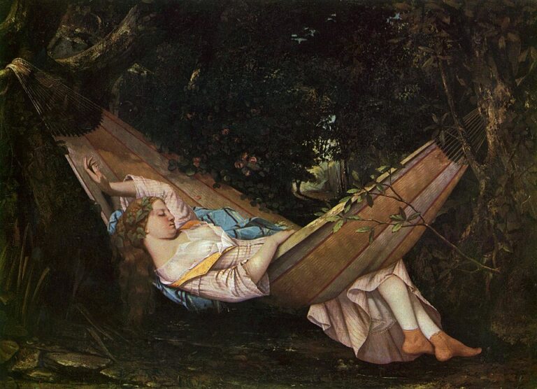 Hamak / The Hammock — Gustave Courbet Gustave Courbet, The Hammock / Hamak, 19. yüzyıl