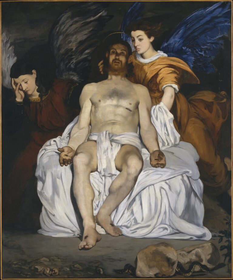 Édouard Manet, The Dead Christ with Angels / Ölü İsa ve Melekler, 1864, modern dinî kompozisyon.