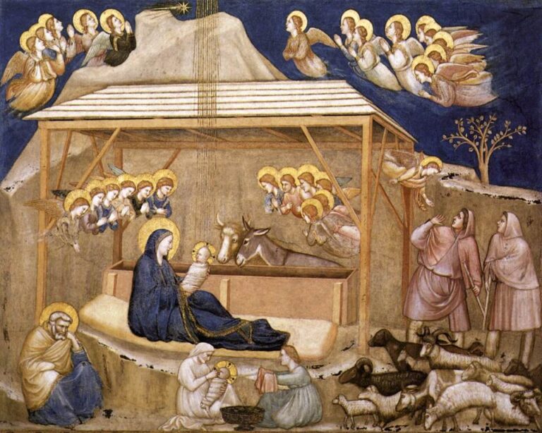 Doğuş / Nativity — Giotto Giotto di Bondone, Nativity / Doğuş, yaklaşık 1304–1306, fresk, Scrovegni Şapeli, Padova.