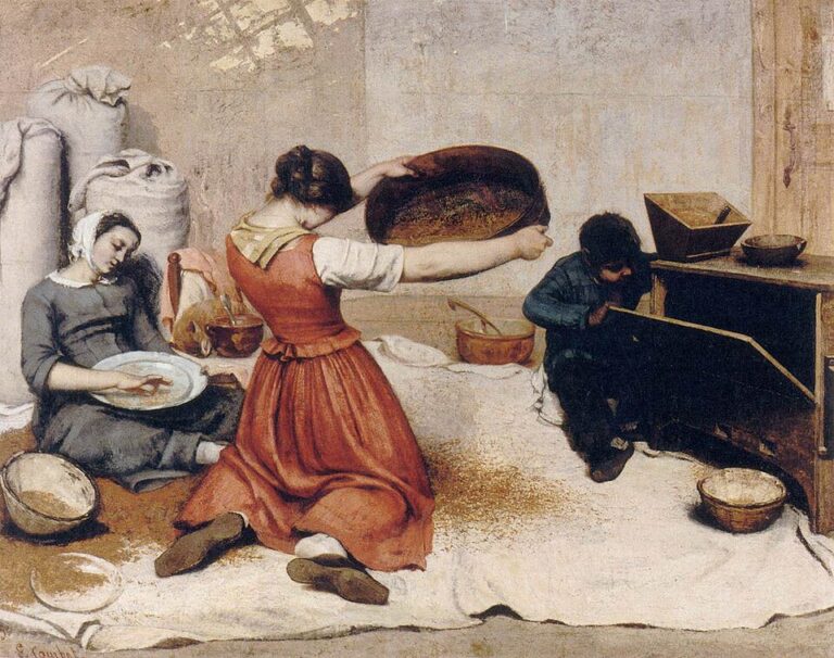 Gustave Courbet, The Wheat Sifters / Buğday Eleyenler, 1850’ler, Realizm
