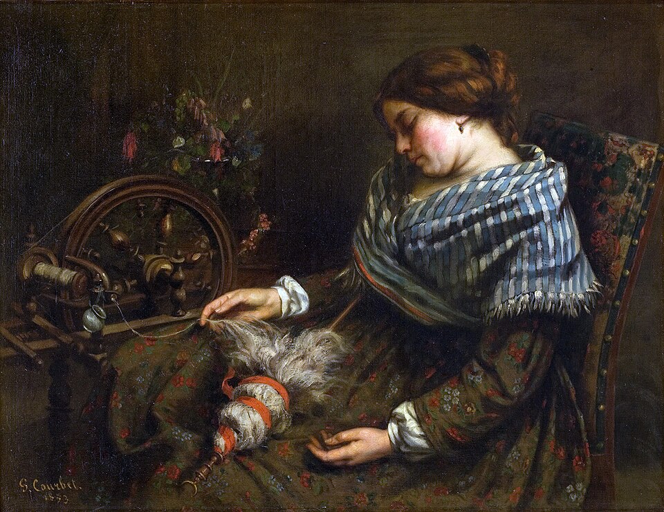 Gustave Courbet, The Sleeping Spinner / Uyuyan İplik Eğiren Kadın, 1853