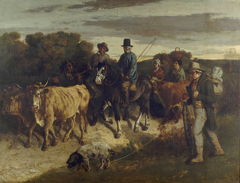 Gustave Courbet, Peasants from Flagey Back from the Fair / Flagey Köylüleri Panayırdan Dönerken,