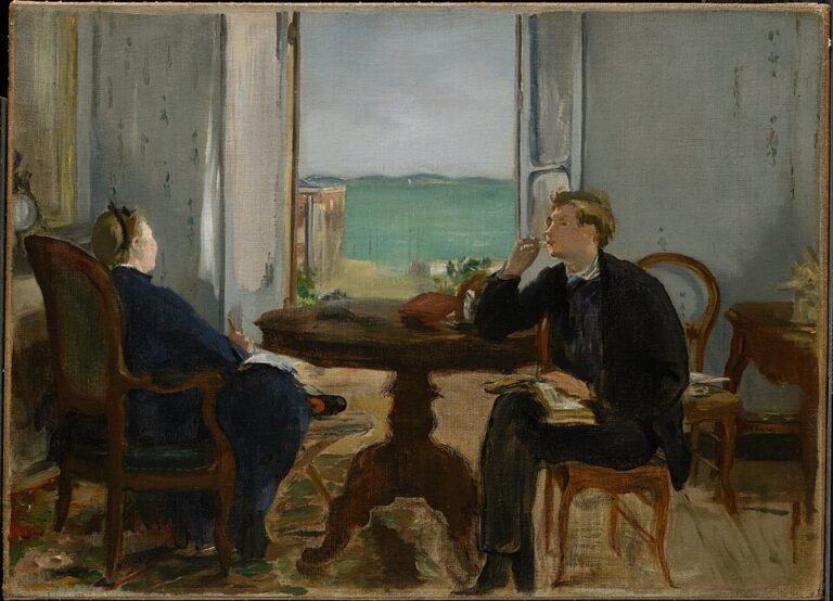 Édouard Manet, Interior at Arcachon / Arcachon’da İç Mekân, 1871, Realizm sonrası modern Fransız resmi.