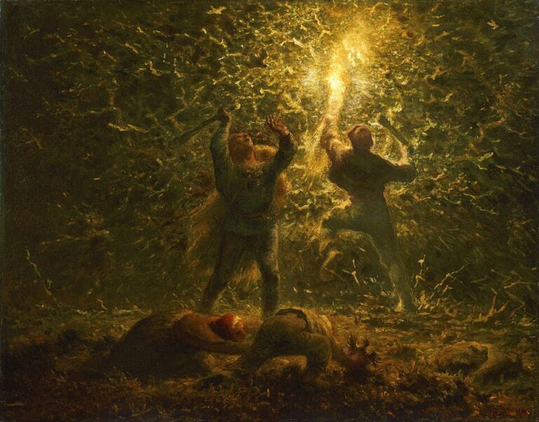 Jean-François Millet, Hunting Birds at Night / Gece Kuş Avı, 19. yüzyıl,