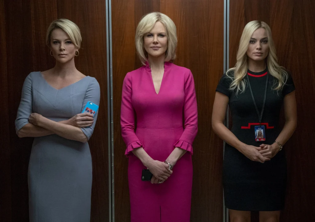 Jay Roach, Bombshell, 2019. Senaryo: Charles Randolph; oyuncular: Charlize Theron, Nicole Kidman, Margot Robbie, John Lithgow. Jay Roach, Bombshell, 2019. Senaryo: Charles Randolph; oyuncular: Charlize Theron, Nicole Kidman, Margot Robbie, John Lithgow.