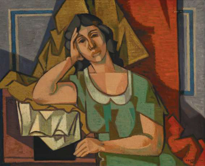 Nurullah Berk, Melankoli, 1975, tuval üzerine yağlı boya, Türkiye’de modern resim / figüratif modernizm.