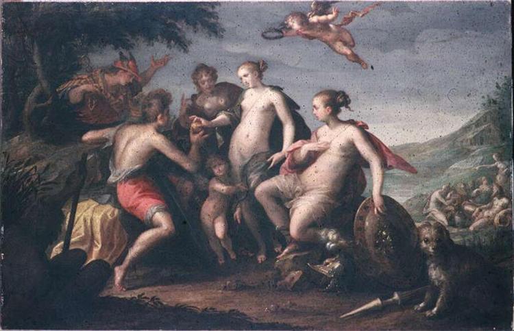 Paris’in Yargısı / The Judgment of Paris — Hans von Aachen (1588) the judgment of paris 1588 filomythos
