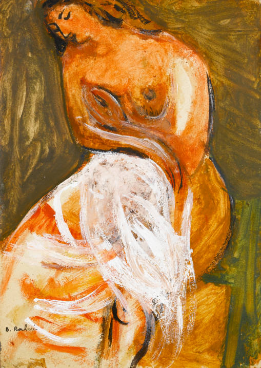 Turunculu Nü / Nude with Orange — Bedri Rahmi Eyüboğlu turunculu nu bedri rahmi eyupoglu filomythos