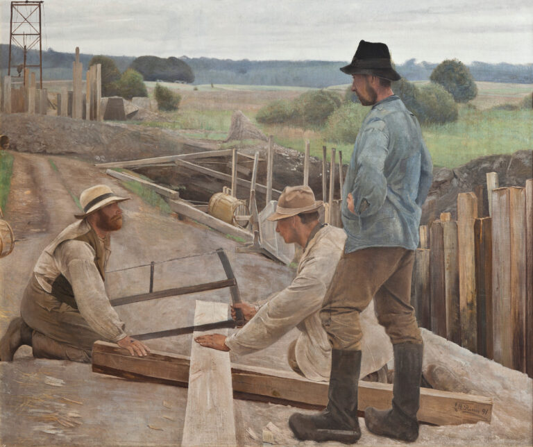 Søndersø’de Su Borusu İşçileri / Workers at a Water Pipe at Søndersø — Laurits Andersen Ring Laurits Andersen Ring, Søndersø’de Su Borusu İşçileri / Workers at a Water Pipe at Søndersø, 1891.