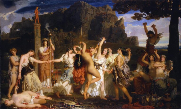 Bakhaların Dansı / La Danse des bacchantes — Charles Gleyre Charles Gleyre, Bakhaların Dansı / La Danse des bacchantes, 19. yüzyıl,