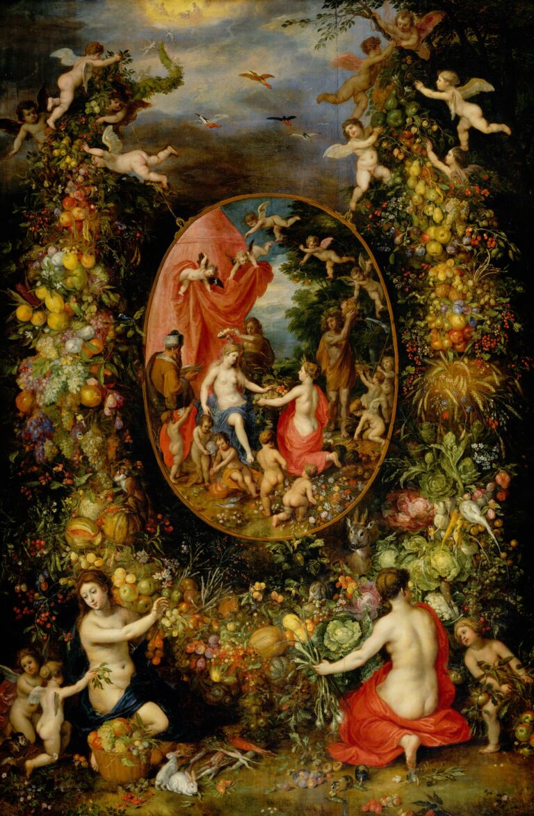 Jan Brueghel the Elder & Hendrick van Balen the Elder, Meyve Çelengi İçinde Kybele’ye Sunular