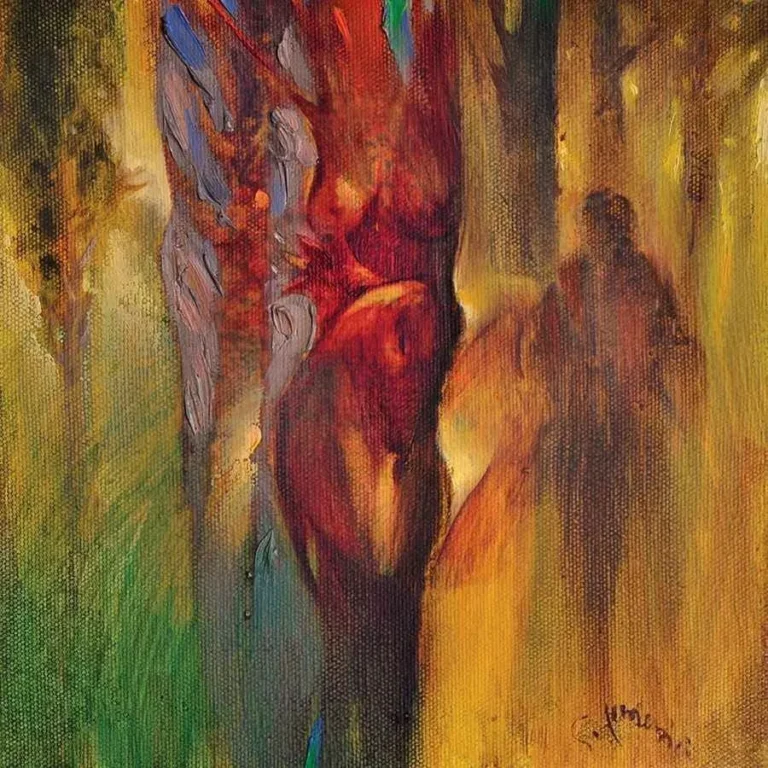 Serdar Leblebici, İsimsiz, tarih bilinmiyor, çağdaş soyut figürasyon / dışavurumcu figüratif resim.