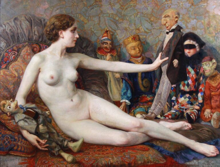 Georges Brasseur, Kuklalı Odalık / The Odalisque with Puppets, 1930, Sembolizm.