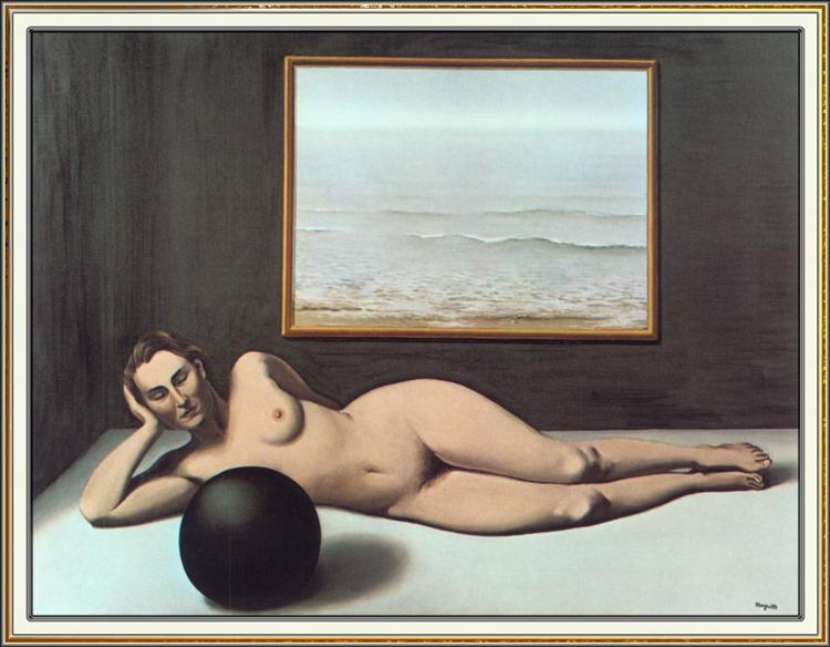 René Magritte, Işık ile Karanlık Arasında Yıkanan Kadın / Bather between Light and Darkness, 1935, Brüksel, Belçika.