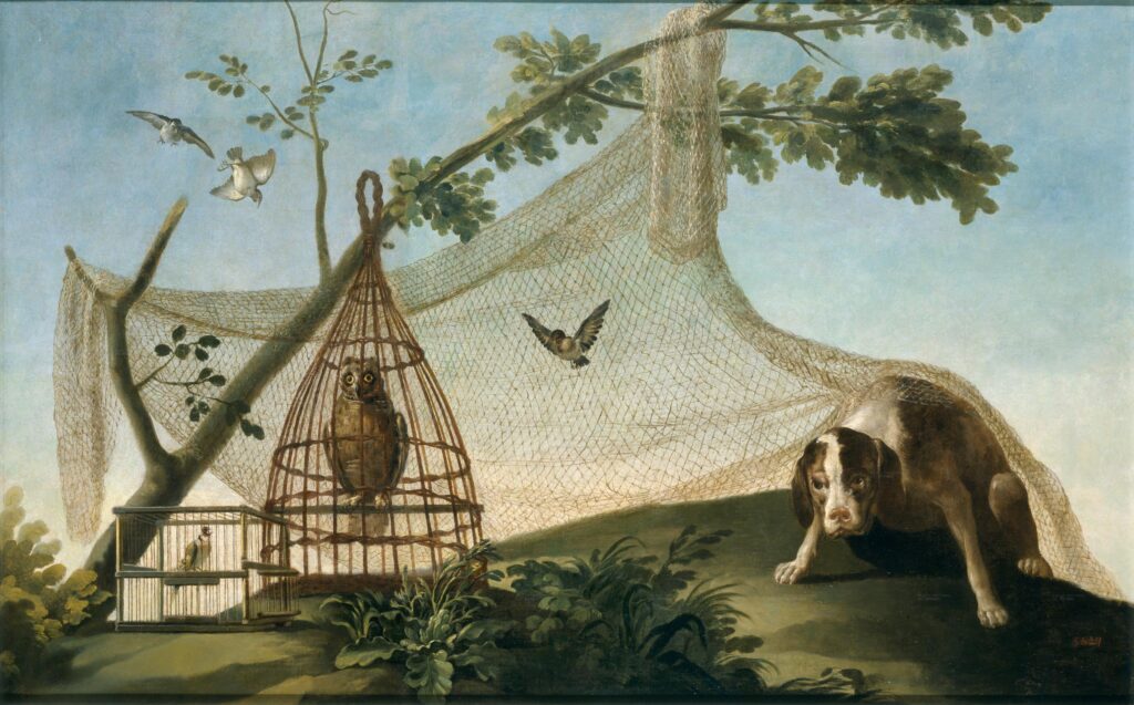 Francisco Goya, Yem Kuşlarıyla Av / Caza con reclamo / Hunting with a Decoy, 1775, tuval üzerine yağlıboya,