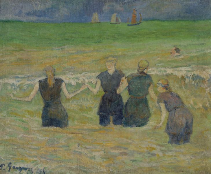 Paul Gauguin, Dieppe’de Yıkanan Kadınlar / Baigneuses à Dieppe / Women Bathing, 1885, tuval üzerine yağlıboya, 38,1 × 46,2 cm, National Museum of Western Art, Tokyo.