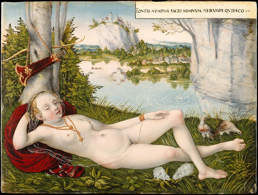 Lucas Cranach d. J., Kaynak Perisi / Nymph of the Spring