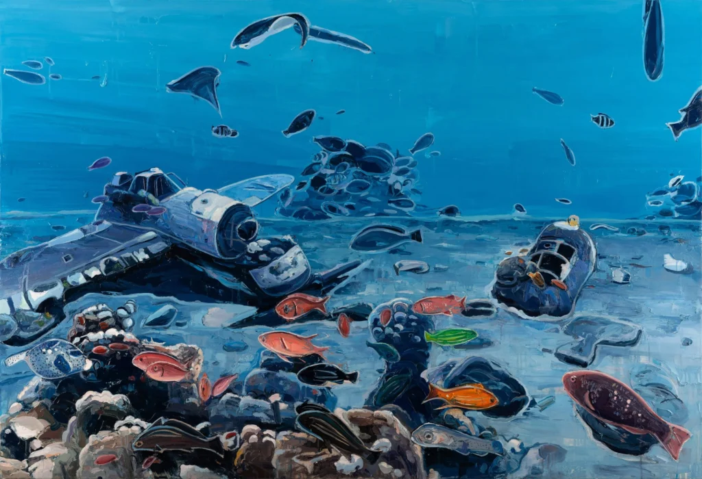 Burcu Perçin, Kendine Ait Bir Gerçeklik / A Reality of Its Own, 2026, tuval üzerine yağlı boya, 140 × 205 cm.