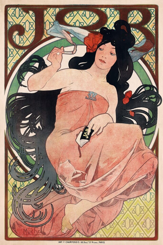 Alphonse Mucha, Job Sigara Kâğıdı Afişi / Job Cigarette Papers
