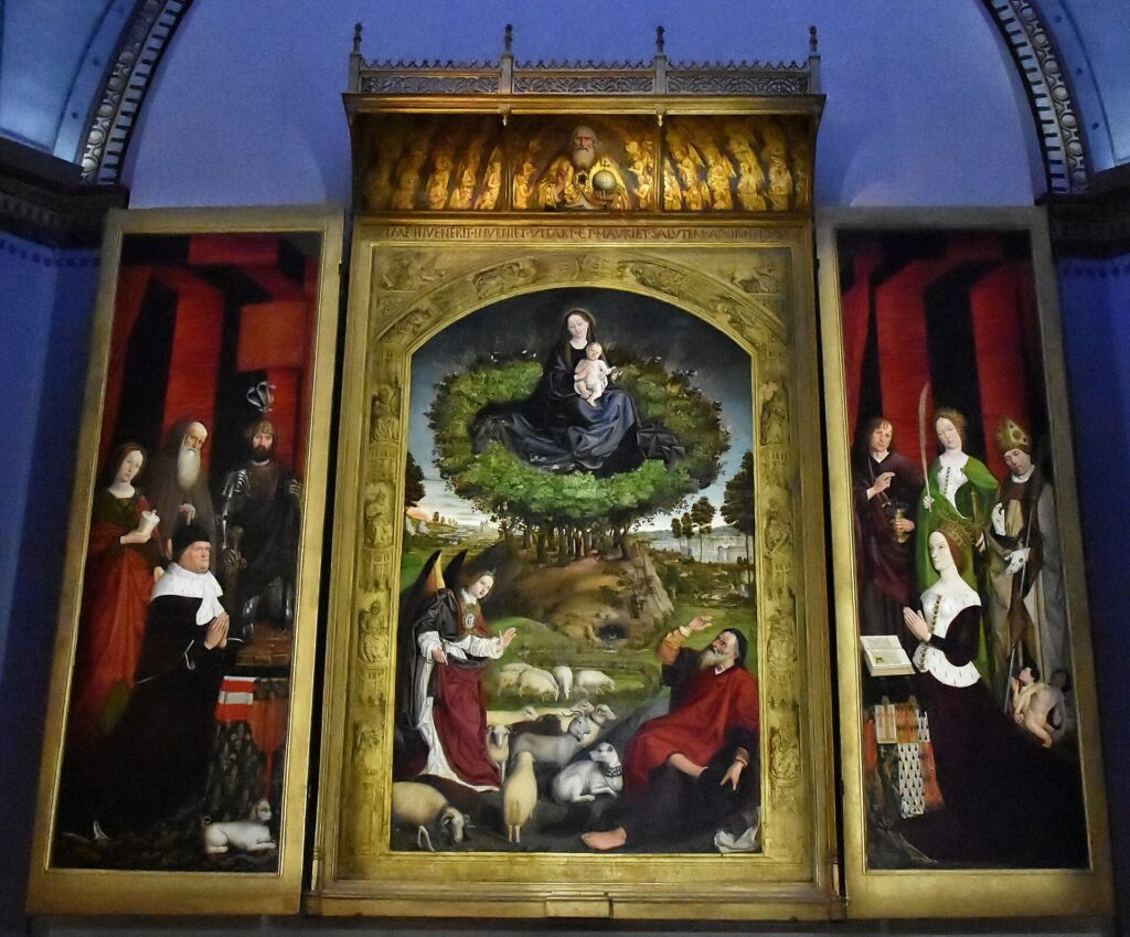 Nicolas Froment'in Aix Katedrali'ndeki Yanan Çalı Üçlü Tablosu