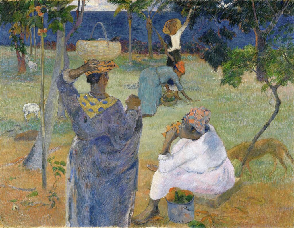 Paul Gauguin, Mango Ağaçları, Martinik / The Mango Trees, Martinique / Fruit Picking, or Among the Mangoes, 1887, tuval üzerine yağlıboya,