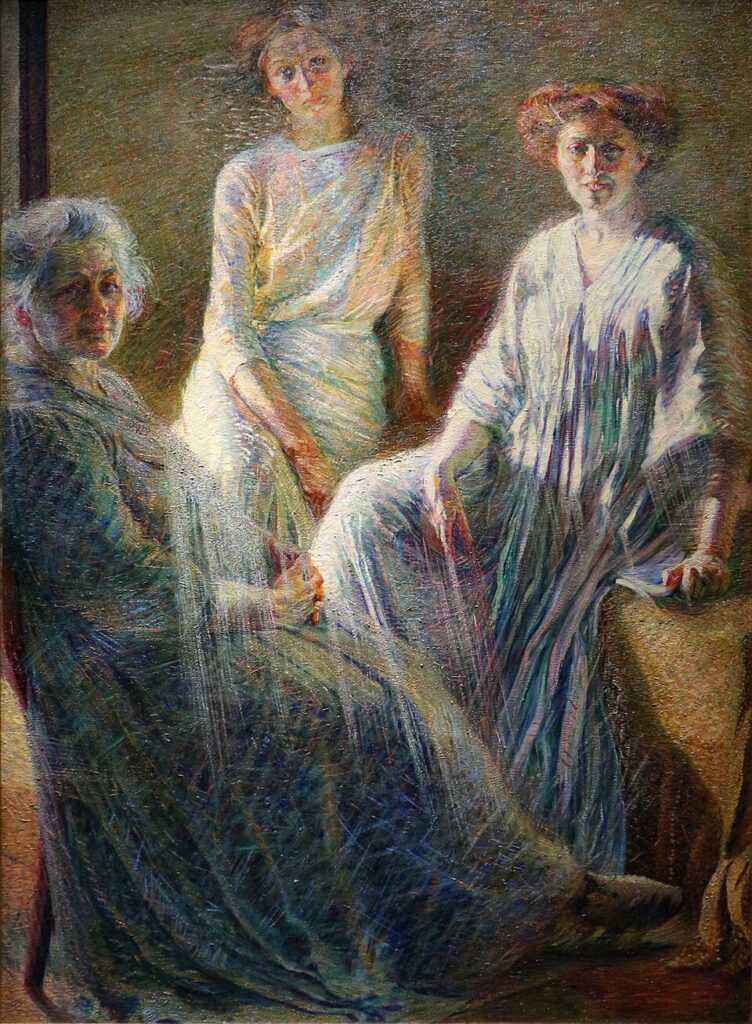 Umberto Boccioni, Üç Kadın / Tre donne / Three Women, 1909–1910, tuval üzerine yağlıboya, 180 × 132 cm, Gallerie d’Italia, Milano.