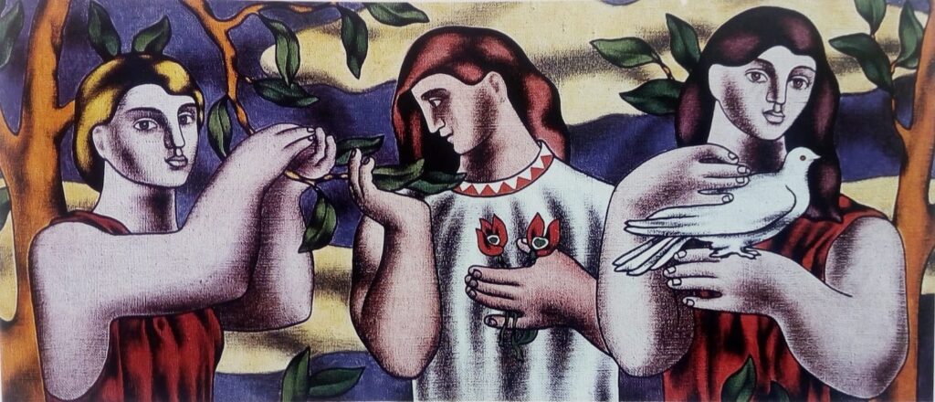 Neşet Günal, Yaşama Neşesi / Joy of Life, 1951, tuval üzerine yağlı boya, 78 × 148 cm.